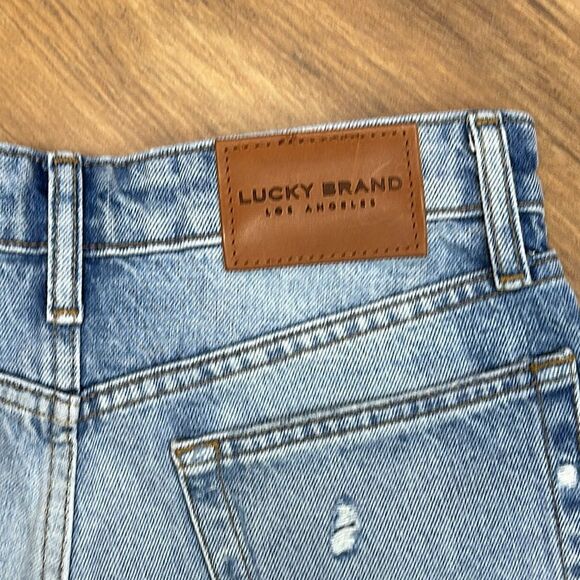 Lucky Brand Women Blue Denim “So Lucky" Distressed Cutoff Jean Shorts Size 2/26 - Picture 5 of 12